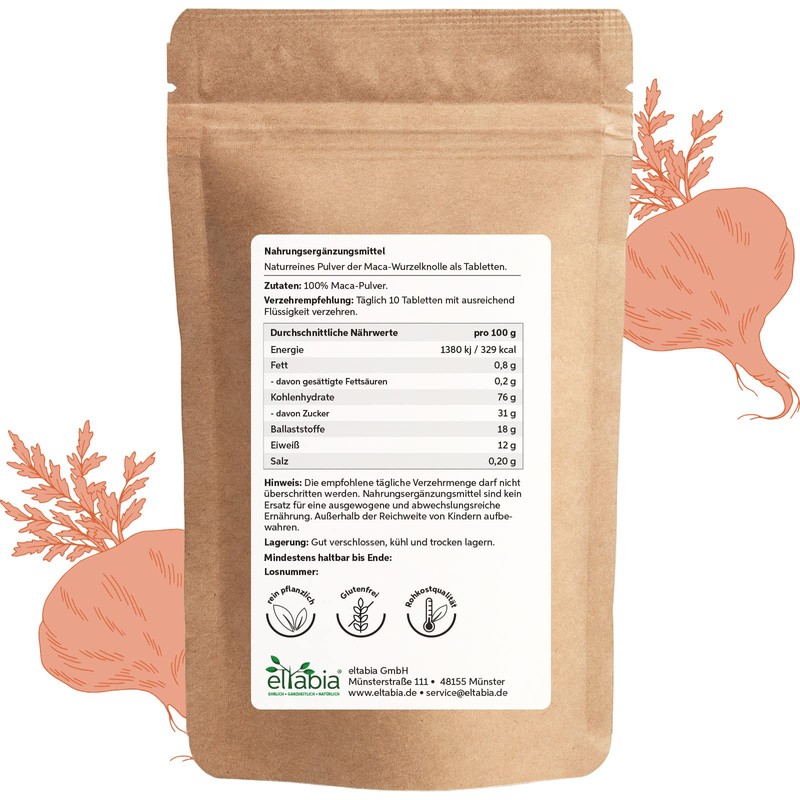 Maca Tablets 2000 Pellets from Peru | High Dose 5000mg