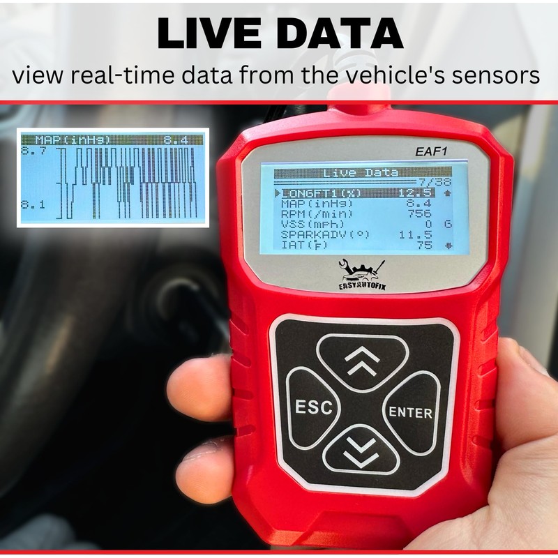 EasyAutoFix EAF1 OBD2 Car Scanner - Professional Automotive Diagnostic Tool