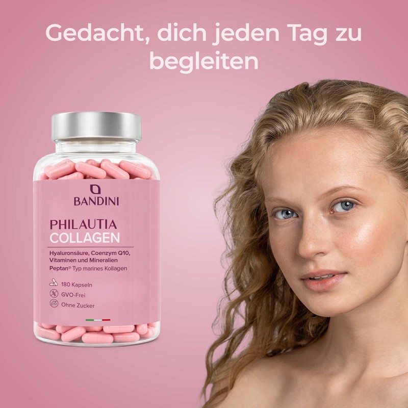 Bandini Collagen Type I Peptan Hyaluronic Acid Complex 180 Capsules