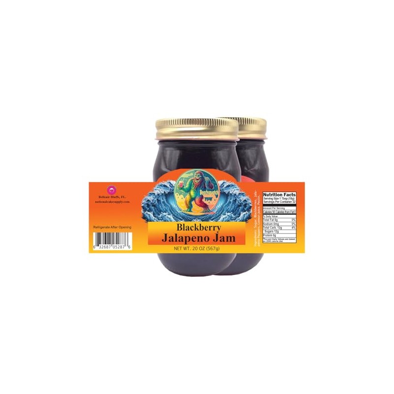 Beachsquatch Blackberry Jalapeno Jam, 20 ounce jar - 2 PACK