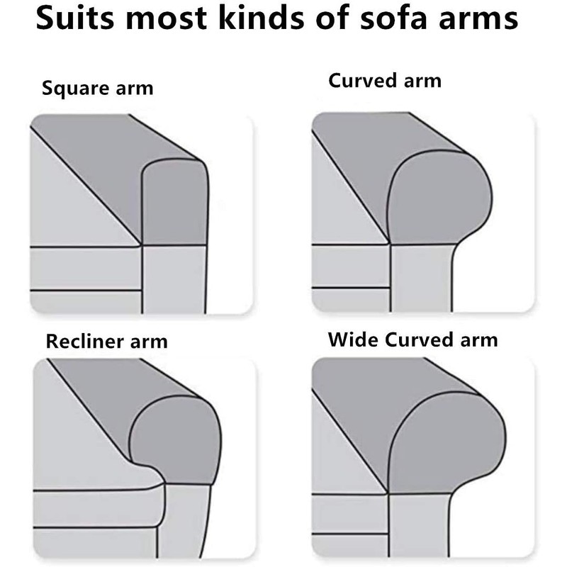 Arm Rest Covers Set, Pack of 2 Stretch Armchair Arm