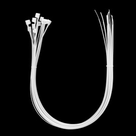 Armpow Pack of 25 12 x 900 mm Tensile Strength 114 kg / 250 lbs Cable Ties Long Robust UV-Resistant Cable Ties with Slider Cable Ties Made of Thick Nylon for Cable Management (White)