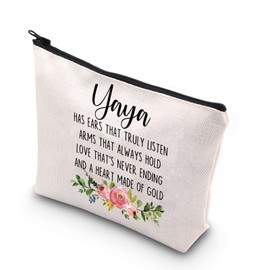 Yaya Gift Grandma Gift Mother Day Gift Yaya Travel Bag Zipper Pouch Grandmother Gift for Women (Yaya CA)