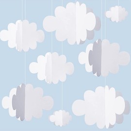 CENPEK 3D Cloud Decor Set, Hanging Clouds for Ceiling, Artificial Clouds, Props, Imitation Wall Decoration, Ceiling Party, Nursery Art, Wedding