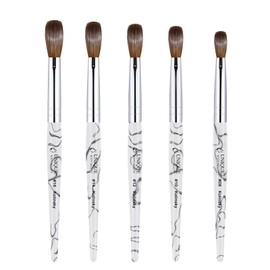 Unique Body Beauty Kolinsky Acrylic Nail Brush (White, 10)