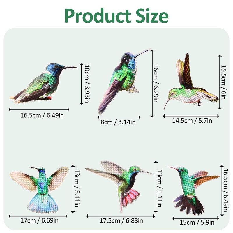 12 Pcs Fly Screen Magnets for Bird Impact Protection, Fly