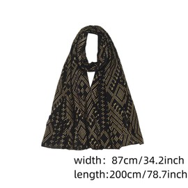 1920s women's fashion scarf Faux Assuit foil sun protection cape retro style (Black gold)