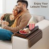 Kssiaz Couch Arm Tray, Bamboo Sofa Tray Table for Couch,