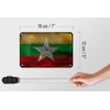 Tin Sign Myanmar Flag 18 x 12 cm Flag of