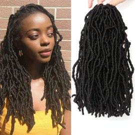 8 Packs Faux Locs Crochet Hair Extensions for Black Women Soft Locs Crochet Braids Hair Extensions (#1B, 14Inch (Pack of 8))
