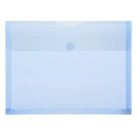 Polypropylene Envelope A4 Expanded Pleats Transparent Blue Pack of 10