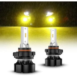 SEALIGHT 5201 5202 LED Fog Light Bulbs Yellow, 600% Brightness 5201 PS19W PS24W Fog Lights LED, 3000K Yellow Strong Penetration 5201 LED Fog Bulbs Replacement for Cars,Trucks(Pack of 2)