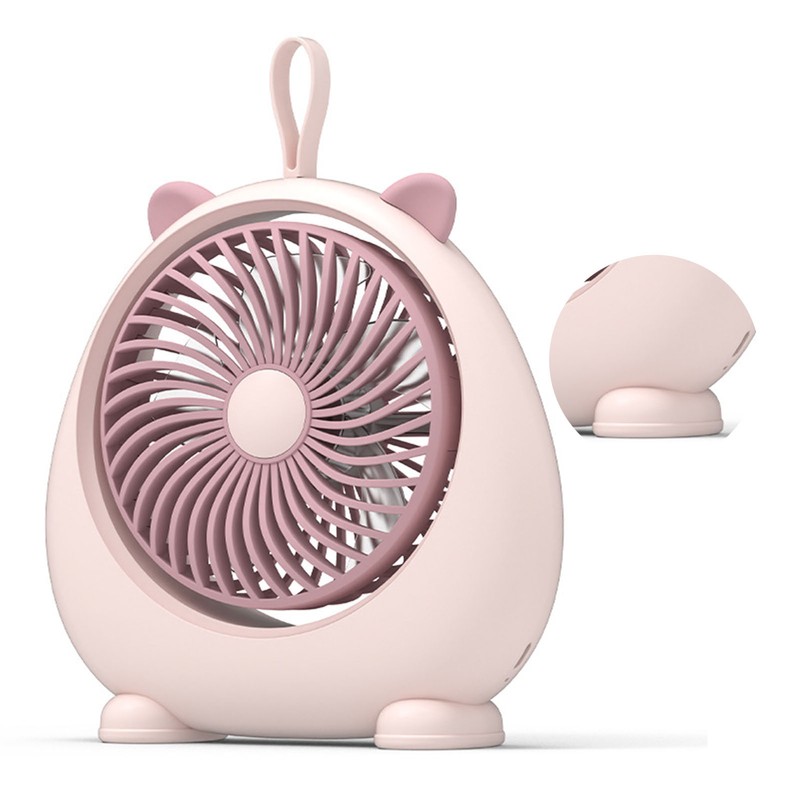 Cat Ear Desk Fan for Student Two Levels Adjustable Large