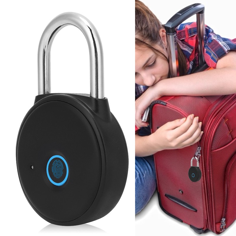 W08 Smart Fingerprint Padlock USB Rechargeable Security Lock IP65 Waterproof