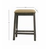 Liveasy Furniture Backless Counter Stool Set of 2, Counter Height