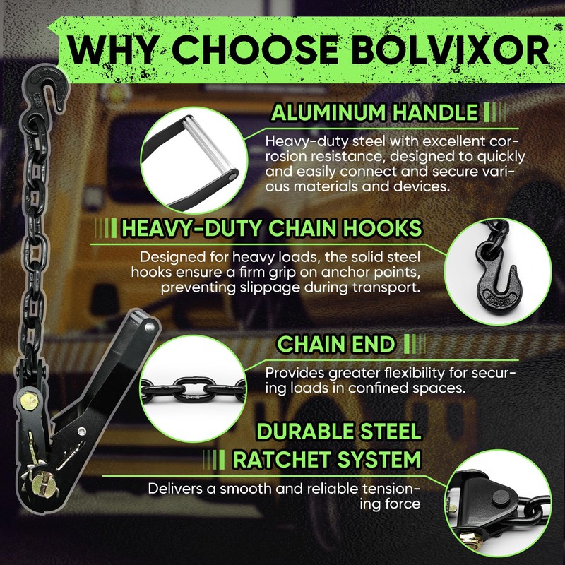 Bolvixor 4 Pack Car Tie Down Straps for Trailers -