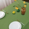 NLMUVW Olive Green Linen Tablecloth 120 Inch for Rectangle Table,