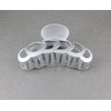 Silver hair clip plastic 3 5/8 inches long big barrette