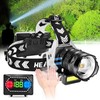 Foleto 180 Adjustable LED Headlamp, 150000 Lumens, USB Rechargeable, Zoomable,