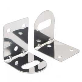 Pxyelec L-Shaped 2.2 x 2.1 x 1.73 inch Stainless Steel Faucet Hanger Hanging Wall Mounting Bracket for 1/4BSP Faucet Tap (Silver Tone) (Pack of 10)