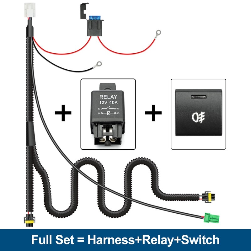 H11 H8 Fog Light Wiring Harness for J'eep 2009-2018 Wrangler