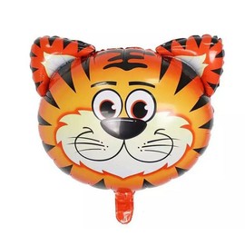 Large Zoo Farm Animal Party Foil Balloons Birthday Party Decorations - Suitable for air or helium (Tiger Head)