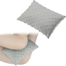 D. Cozy 2 Pcs Soft Knee Pillow for Side Sleepers, Pressure Pillows Between Legs 11"x7" Small Knee Pillow Joints Cushion for Sleeping Hip and Back Pain, Minky Dot Light Gray