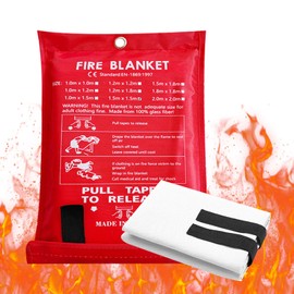 Emergency Fire Blanket, 1.5 x 1.5 m Fire Blanket for Home, Kitchen, Fire Blanket, Fire Protection Blanket, High-Quality Fire Blanket for Home, School, Welding Workshops, Offices