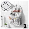 FuninCrea Wall Hanging Storage Bag, 3-Layer Hanging Pocket with Non-marking