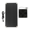 Solar Panel Fan Kit 20W Powered Mini Portable for Greenhouse