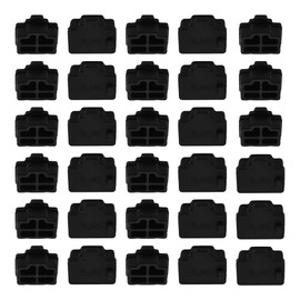 bociloy 30PCS RJ45 Port Dust Covers, Black Silicone Ethernet Jack Protectors for Network Equipment, Anti-Dust Plugs for Computer Router Switch Unused Ports
