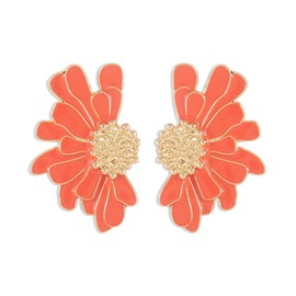 FDEETY Earrings Vintage Flower Stud Earrings Exaggerated Oversized Daisy Earrings Jewellery Gifts for Women and Girls, Metal