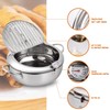 Deep Fryer Pot,Oxydrily Japanese Tempura Deep Fryer Stainless Steel Frying