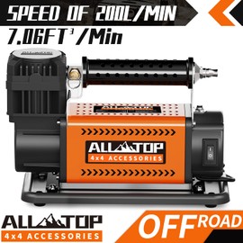 ALL-TOP Air Compressor Kit, 12V Portable Inflator 7.06CFM, Offroad Air Compressor for Truck ,Air Pump for Car Heavy Duty, Max 150PSI for SUV 4x4 Vehicle RV Tire