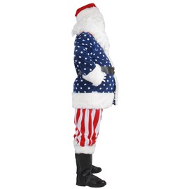 Opemon Adult Santa Claus Costume 11 Pcs Deluxe Christmas Santa Suit For Men Holiday Outfit For Xmas Party Cosplay 2XL