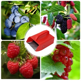 TMISHION Blueberry Picker Scoop Garden Farm Tool with Metallic Comb Ergonomic Handle Blueberry Picker Hand Tool Berry Picker Blueberry Picker Scoop Blueberry Picker Tool Blueberry Rake Scoo
