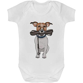 Azeeda 3-6 Monate 'Jack Russell' Baby-Wachstums-/Bodysuit (GR00090253)