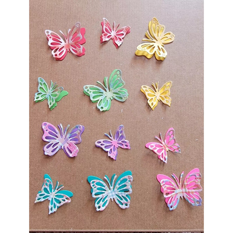 Unbranded Assorted Butterflies Paper Die Cut scrapbooking 6pcs