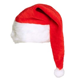 Boland 13403 - Weihnachtsmann Mütze de Luxe, für Damen und Herren, aus rot weißem Plüsch und weißem Bommel, extra lang, stimmungsvoll zu Weihnachten, Hat Santa, Mottoparty, Karneval, Party Deko