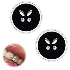 Tooth Crystal, Tartar Tooth Decorations, 4 Pieces/Box, Teeth Gemstone, Beauty, Dental Diamond, Crystal Tooth Ornaments, Tooth Common Teeth Jewellery Jewel for DIY Nail and Teeth Decoration
