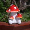 SHAODIE Outdoor Mushroom Sculpture Decorative Garden Mushroom Ornament, Red and