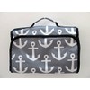 Cosmetic Organizer Travel Makeup Organizer Cosmetic Bag - Anchors Gray