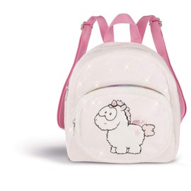 Nici 43262 Backpack Unicorn-Baby Theofina, 24 x 26 x 10 cm, White/Pink