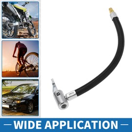 A ABSOPRO Reifenfüller-Verlängerungsrohr Langlebig 23cm M8x0.8 15,5mm OD Luftkompressor-Verlängerungsschlauchadapter Reifenventil Nylon Schwarz 1 Stück