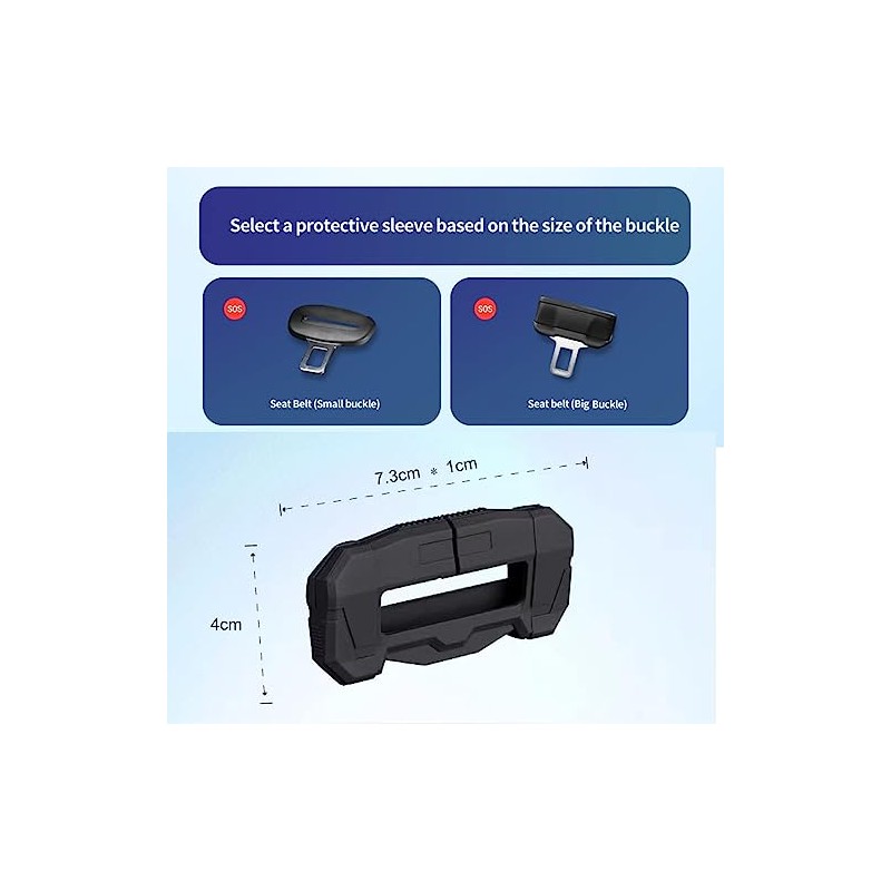 GODTERA Car Universal Seat Belt Clips Cover,Seat Belt Buckle Protector