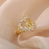 Anillo De Corazón Oro 24k Con Cironias Virgen De Guadalupe