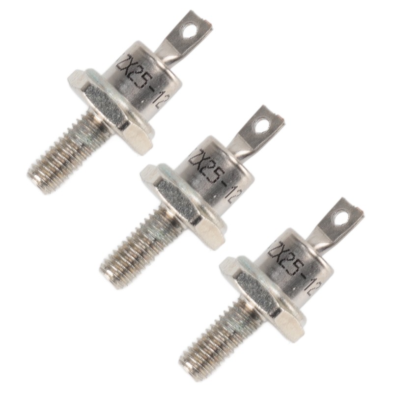 3PCS Rectifier Diode Spiral 25A Iron High Hardness Spiral Rectifier