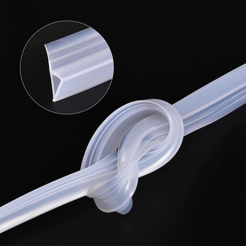 Westspark 2 Meters Bath Shower Screen Seal Strip, Soft Rubber