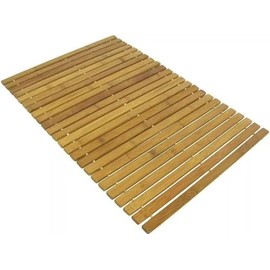 VIVAAS Bamboo Roll Up Bath Duckboard Mat 40X60 cm Non Slip Bathroom Shower Mat Spa Sauna Mat Rectangular Luxury Modern Duckboard For Bathroom Sauna Spa Kitchen