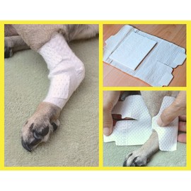 Pawflex Bandages, Non-Adhesive, Disposable, Washable and Reusable Universal Joint Bandages for Pets (Pack of 4)